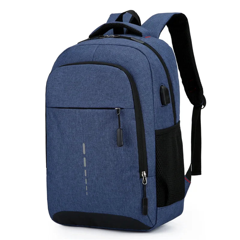 Classic Men Waterproof Backpack USB Charging Large Capacity Travel Laptop Backpack School Bag