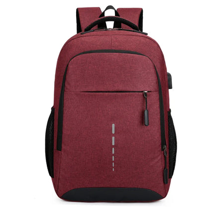 Classic Men Waterproof Backpack USB Charging Large Capacity Travel Laptop Backpack School Bag